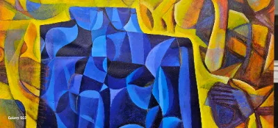 Fantasy figures in blue