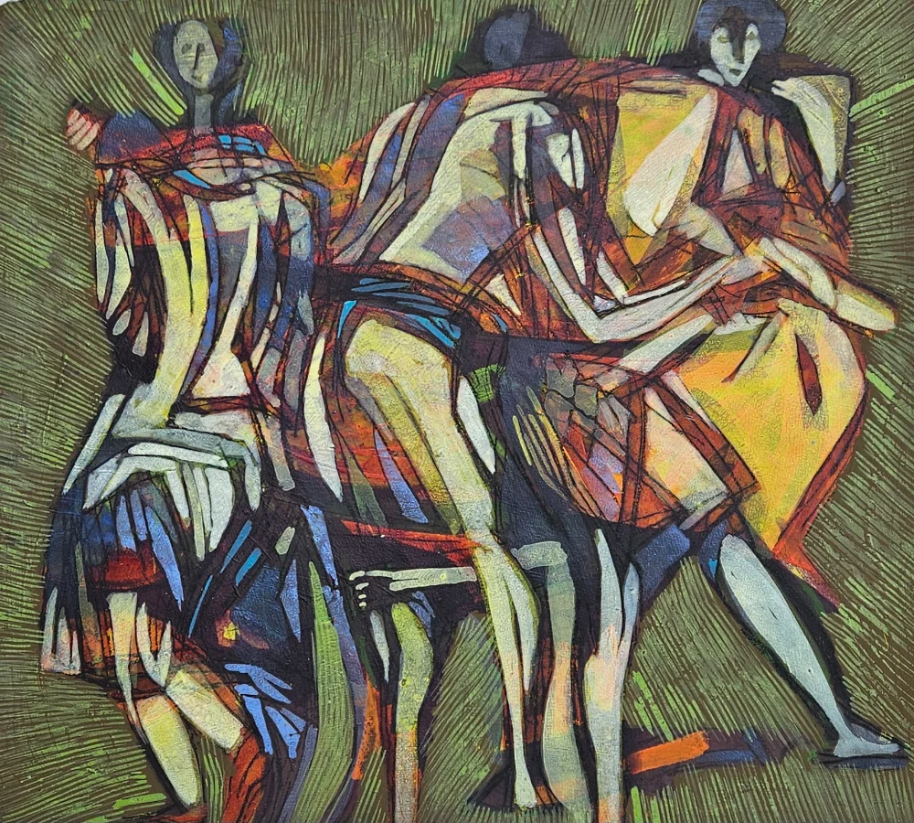 Blau Figuren kommen wider