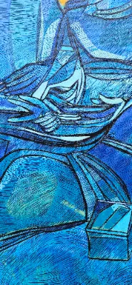 Vibrant abstract painting