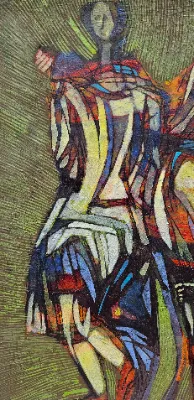 Colorful abstract figurativen painting