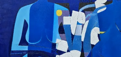 Vibrant abstract landscape