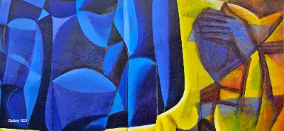 Fantasy figures in blue