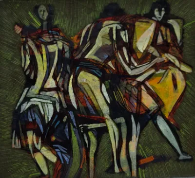 Blau Figuren kommen wider