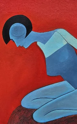 زور گویی که روی زمین نشسته
