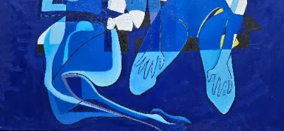 Vibrant abstract landscape