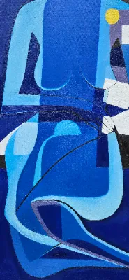 Vibrant abstract landscape