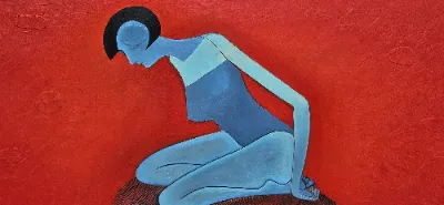 زور گویی که روی زمین نشسته