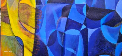 Fantasy figures in blue