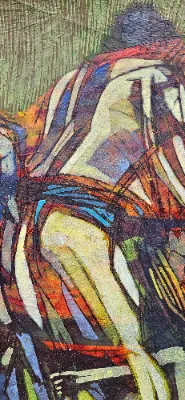 Colorful abstract figurativen painting