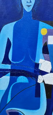 Abstract landscape painting