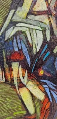 Colorful abstract figurativen painting
