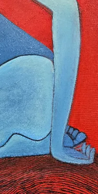 زور گویی که روی زمین نشسته