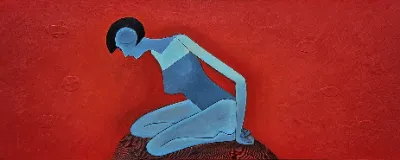 زور گویی که روی زمین نشسته