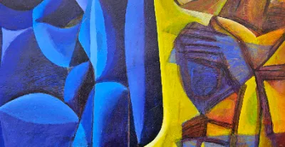 Fantasy figures in blue