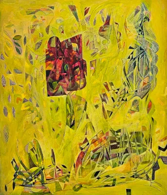 Vibrant cityscape painting