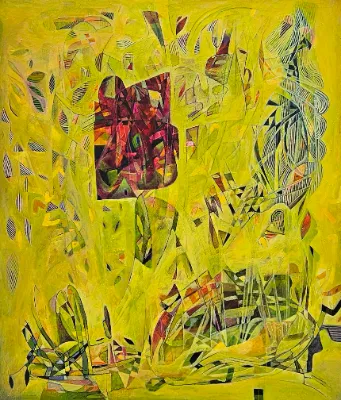 Vibrant cityscape painting